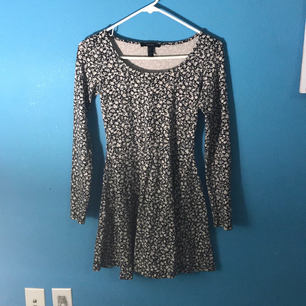 Flower long sleeve summer dress